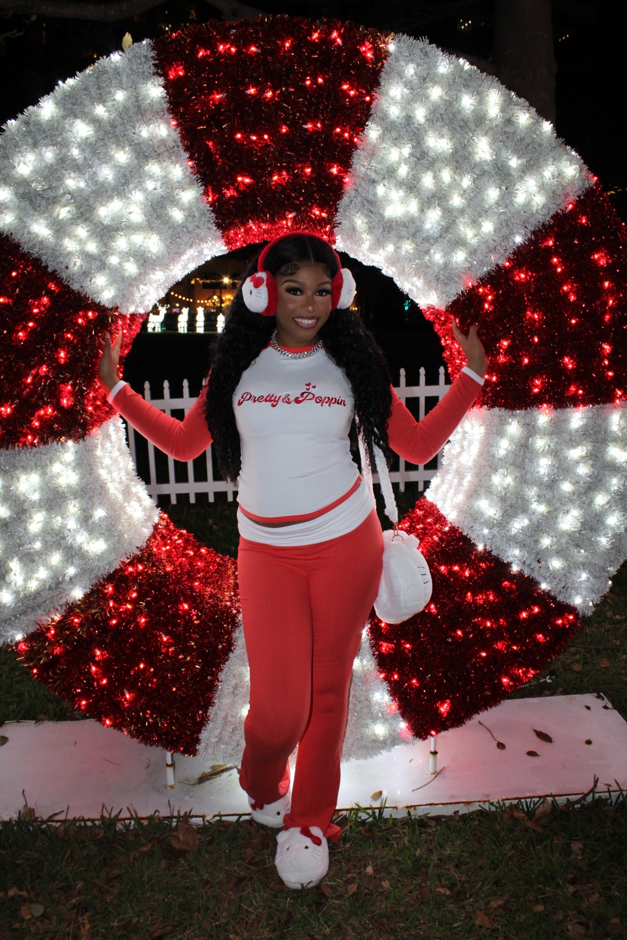 Candy cane loungewear set🤍❤️ ON SALE DUE TO POSSIBLE RIPPING