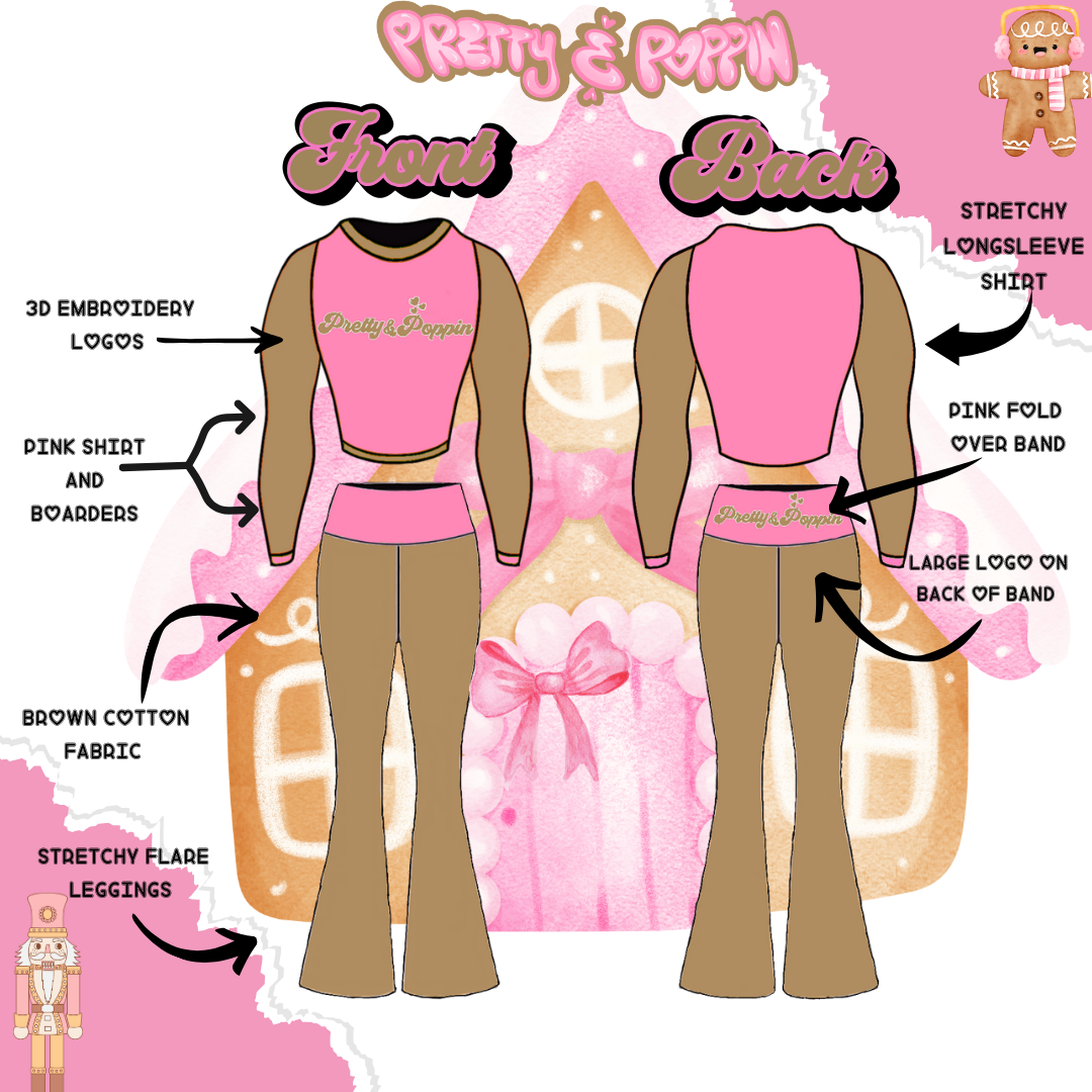 Pink snickerdoodle loungewear set🩷🤎ON SALE DUE TO POSSIBLE RIPPING